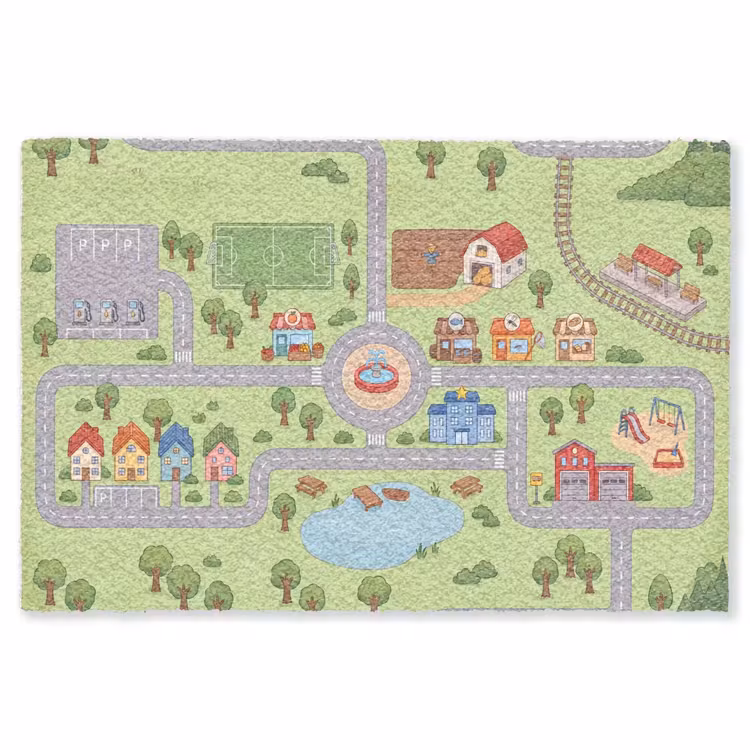 Vloerkleed - Plattegrond - Dorp - Kind — 1