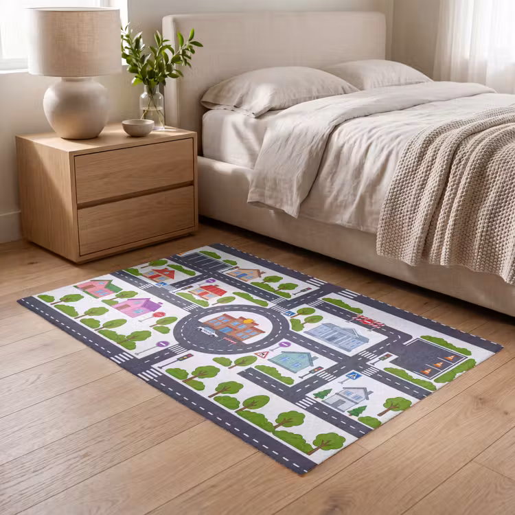 Vloerkleed - Stad - Plattegrond - Illustratie — 5