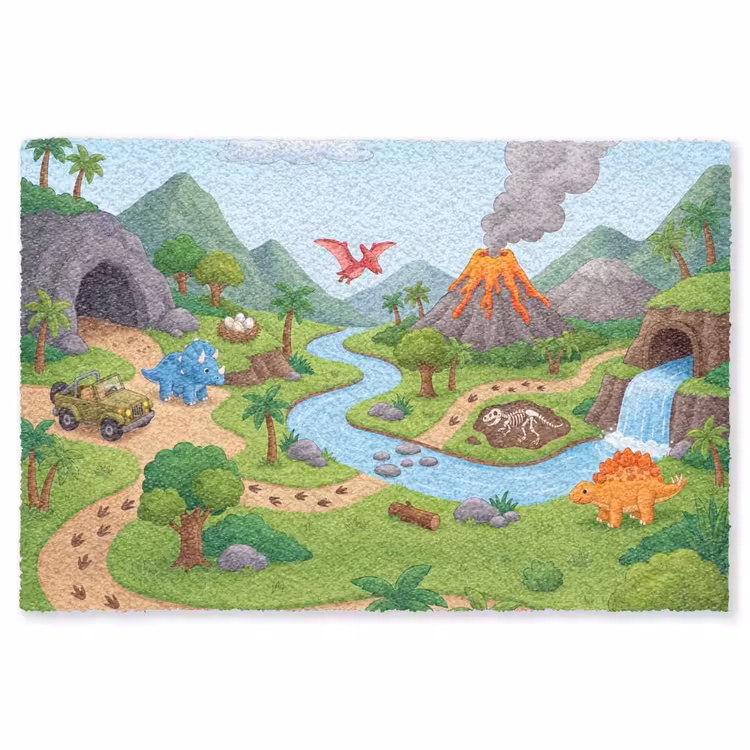 Vloerkleed - Vulkaan - Lava - Prehistorie — 1