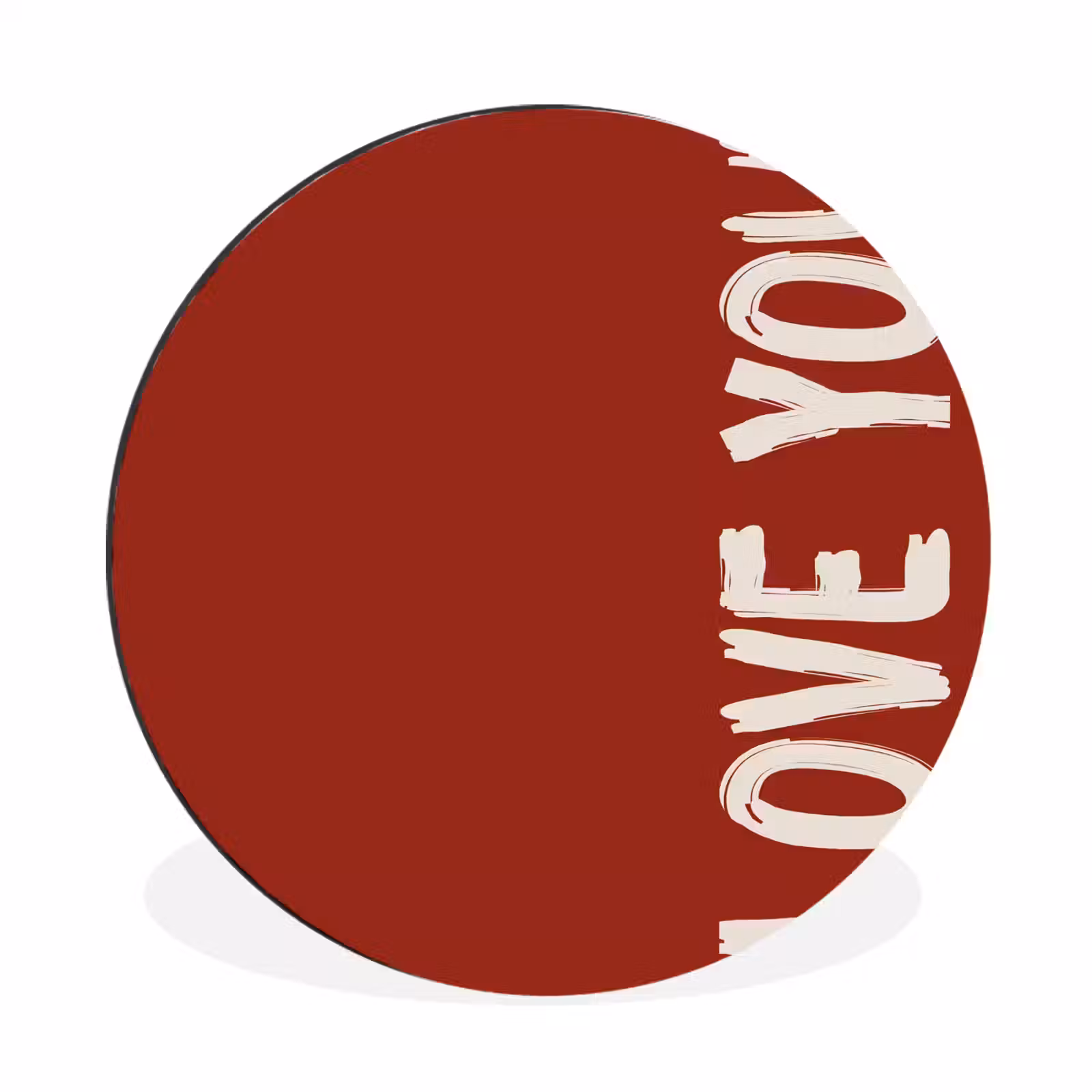 Wandcirkel - Aluminium - Schuin - Loveyou - Rood — 1