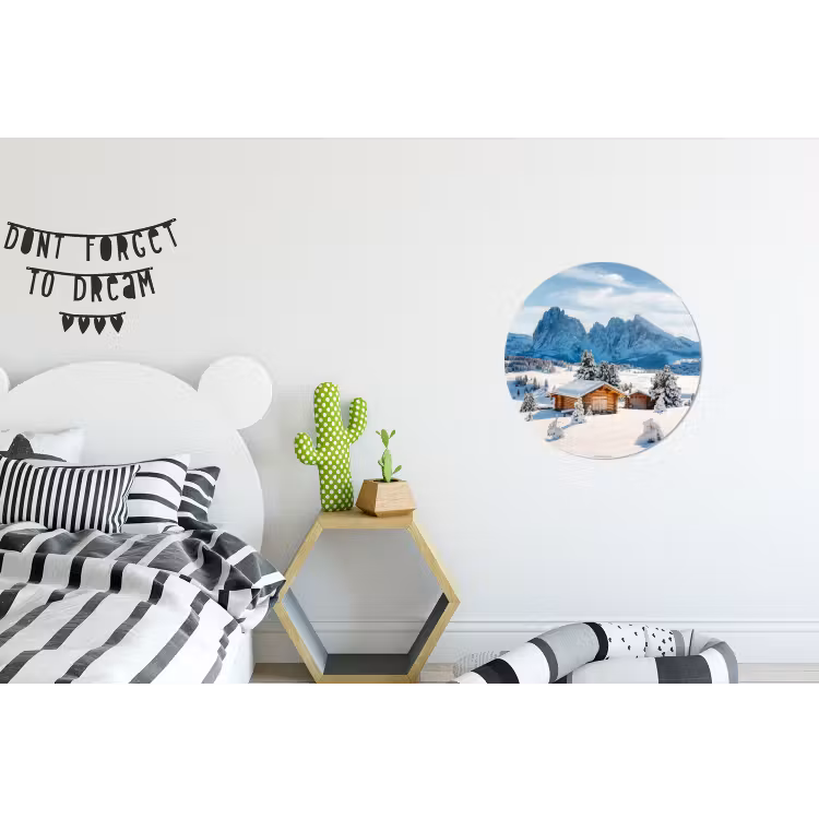 Wandcirkel - Aluminium - Landschap - Winter - Sneeuw — 5