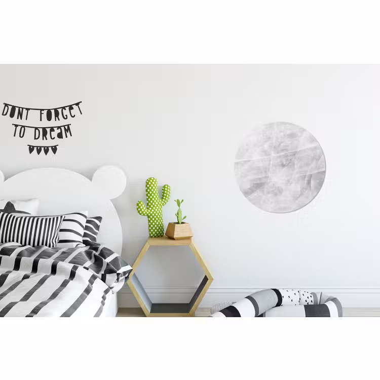 Wandcirkel - Aluminium - Marmer - Steen - Wit - Luxe - Marmerlook — 5