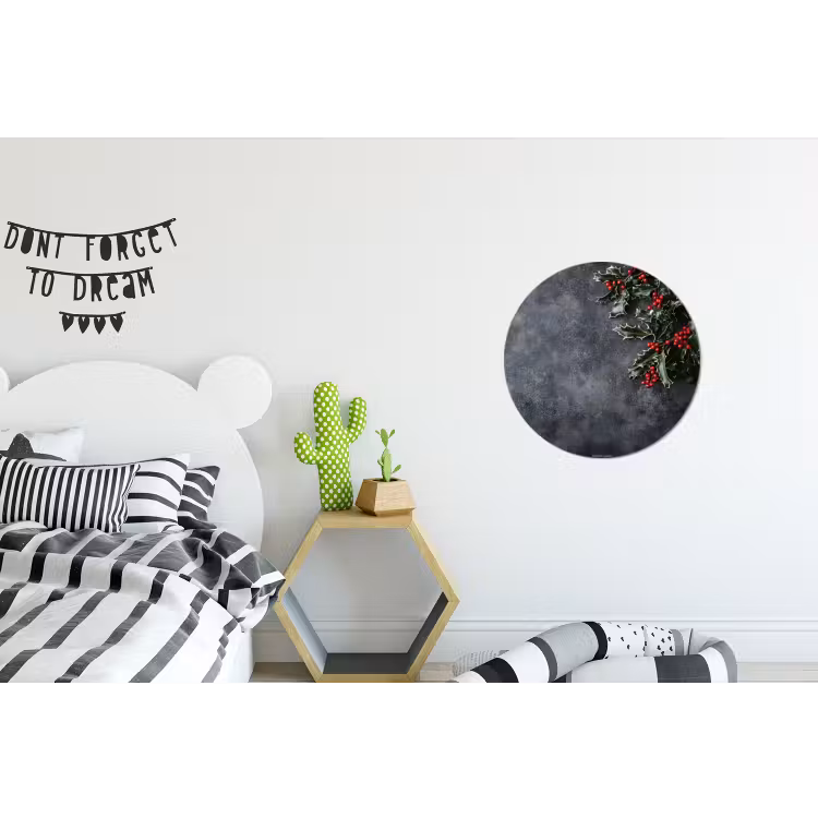 Wandcirkel - Aluminium - Winter - Hulst - Kerst - Beton — 5