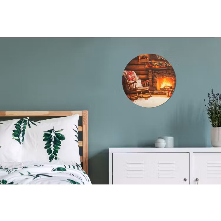 Wandcirkel - Aluminium - Winter - Kerst - Huis - Openhaard — 4