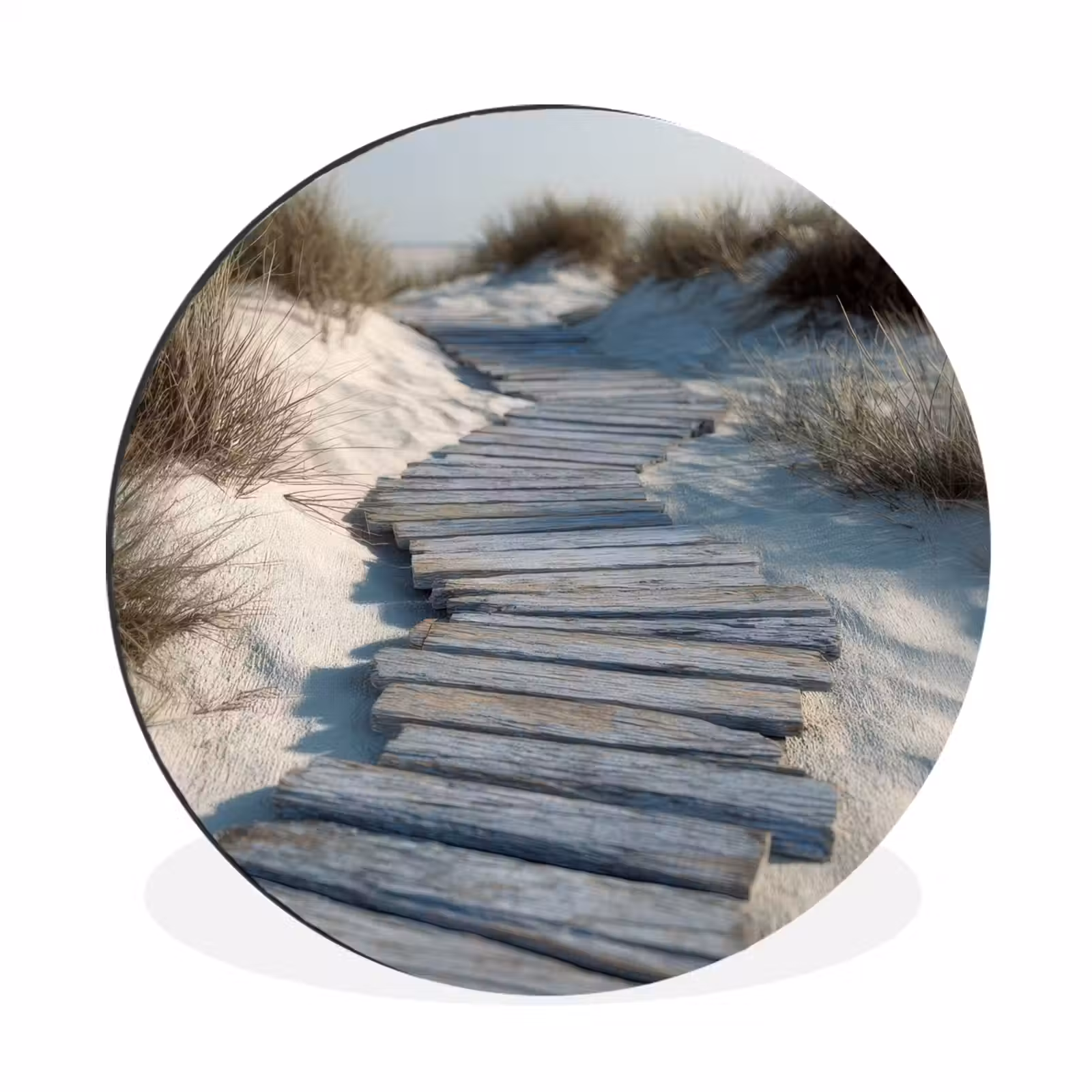 Wandcirkel - Aluminium - Pad - Planken - Duinen - Gras — 1