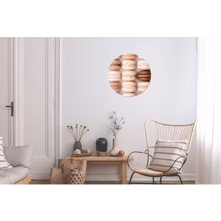 Wandcirkel - Aluminium - Macarons - Beige - Bruin — 2
