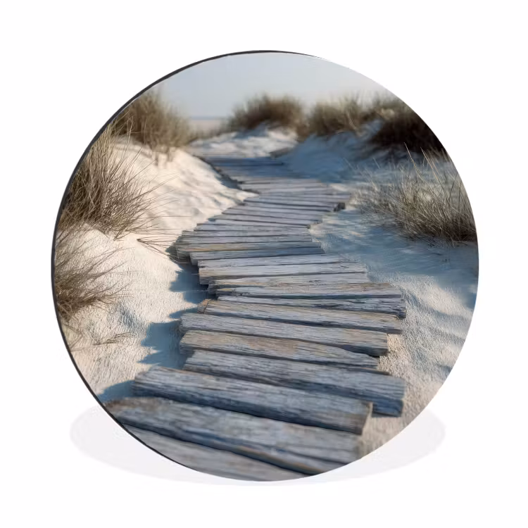 Wandcirkel - Aluminium - Pad - Planken - Duinen - Gras — 1