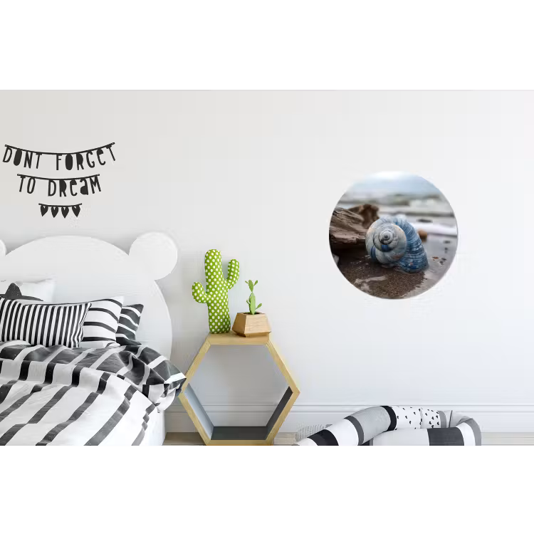 Wandcirkel - Aluminium - Schelp - Strand - Blauw - Zee — 5
