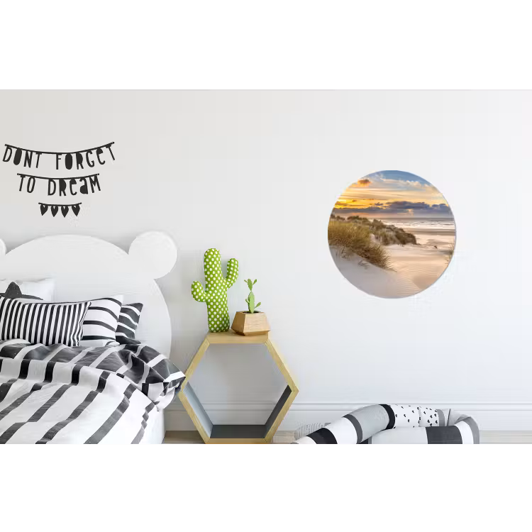 Wandcirkel - Aluminium - Strand - Duin - Gras - Zonsondergang - Zee — 5