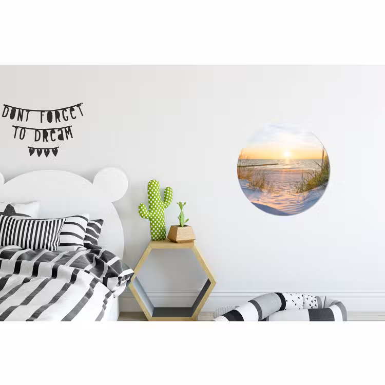 Wandcirkel - Aluminium - Strand - Zon - Duin - Gras - Zand - Horizon — 5