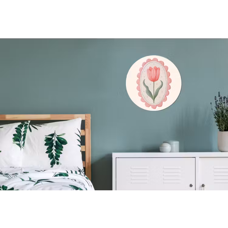 Wandcirkel - Aluminium - Tulp - Lijst - Ovaal - Illustratie — 4