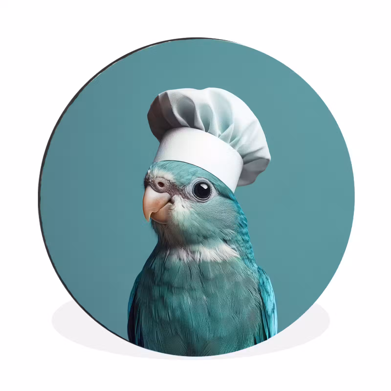 Wandcirkel - Aluminium - Parkiet - Vogel - Koksmuts - Cute — 1
