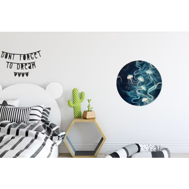 Wandcirkel - Aluminium - Kwallen - Zee - Wit - Golven — 5