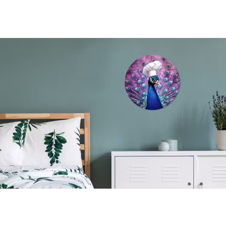 Wandcirkel - Aluminium - Pauw - Koksmuts - Cool - Paars — 4