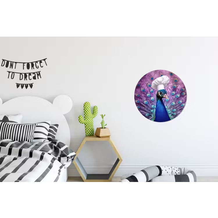 Wandcirkel - Aluminium - Pauw - Koksmuts - Cool - Paars — 5
