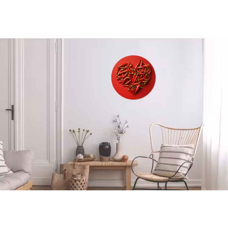 Wandcirkel - Aluminium - Pepers - Rood - Hart — 2