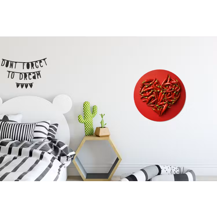 Wandcirkel - Aluminium - Pepers - Rood - Hart — 5