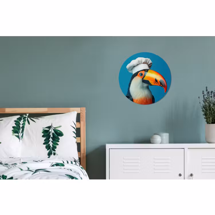Wandcirkel - Aluminium - Toekan - Papegaai - Vogel - Koksmuts — 4