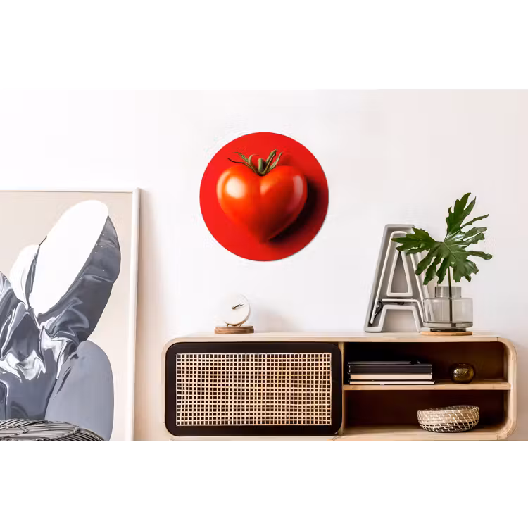 Wandcirkel - Aluminium - Tomaat - Rood - Hart — 3