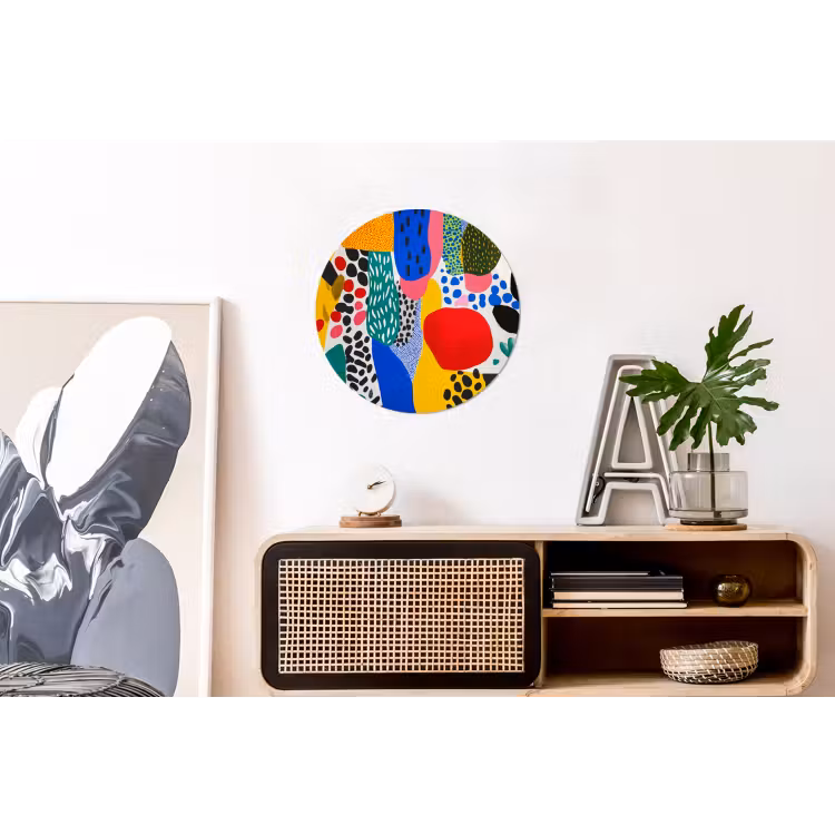 Wandcirkel - Aluminium - Stippen - Vormen - Modern - Kleuren — 3