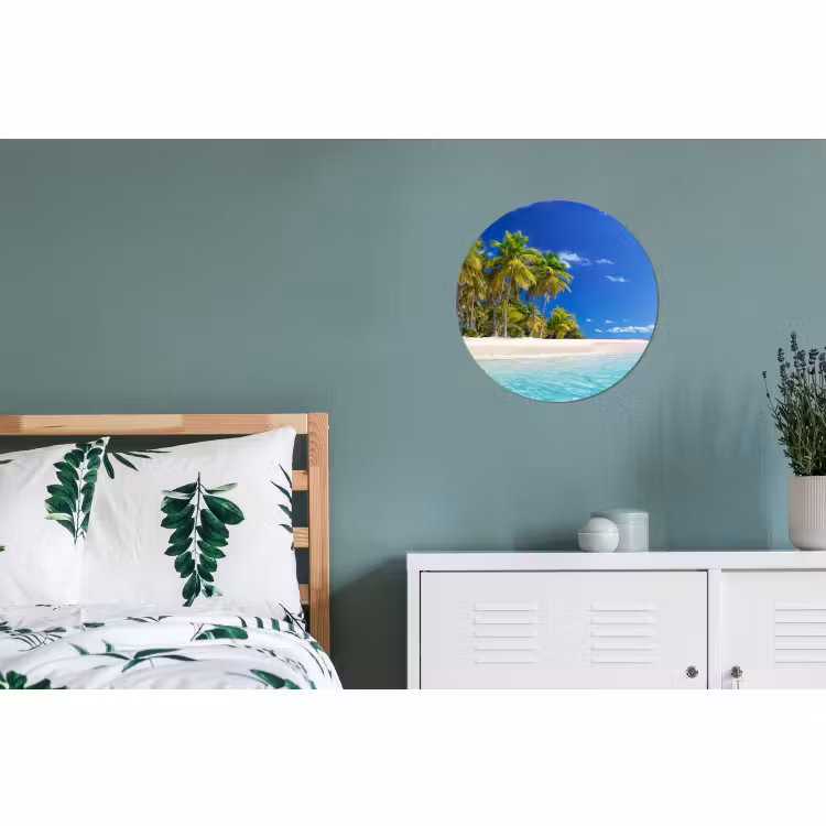 Wandcirkel - Aluminium - Strand - Zee - Palmboom - Zon - Zomer — 4