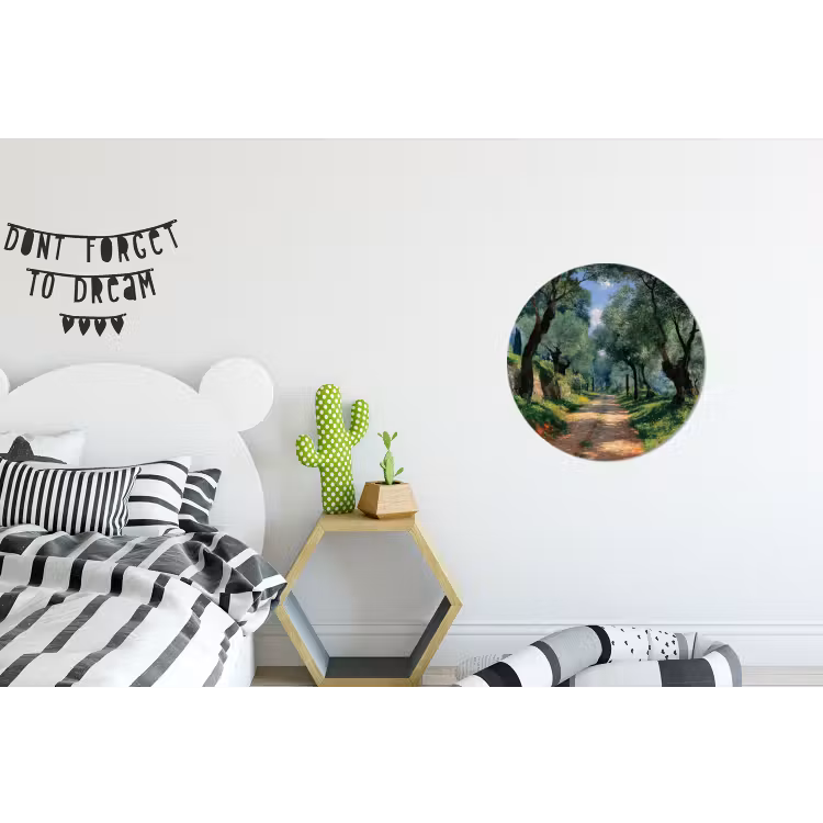 Wandcirkel - Aluminium - Pad - Bomen - Schaduw - — 5