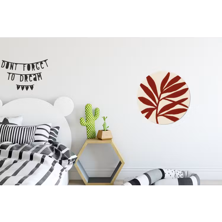 Wandcirkel - Aluminium - Tak - Bladeren - Rood — 5