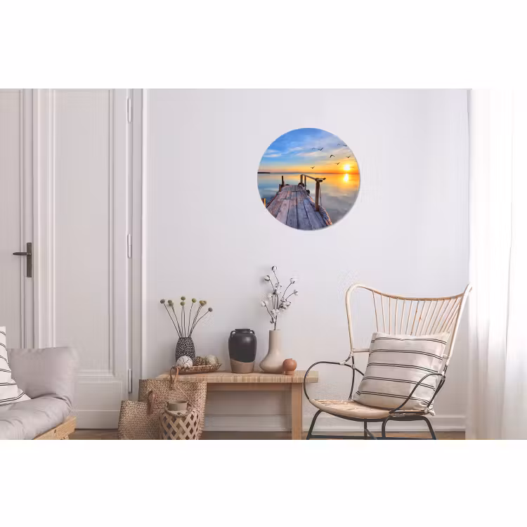 Wandcirkel - Aluminium - Water - Steiger - Vogels - Zonsondergang - Horizon — 2