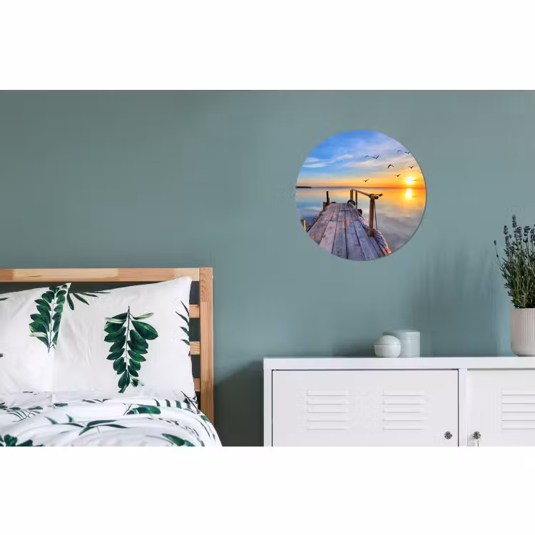 Wandcirkel - Aluminium - Water - Steiger - Vogels - Zonsondergang - Horizon — 4