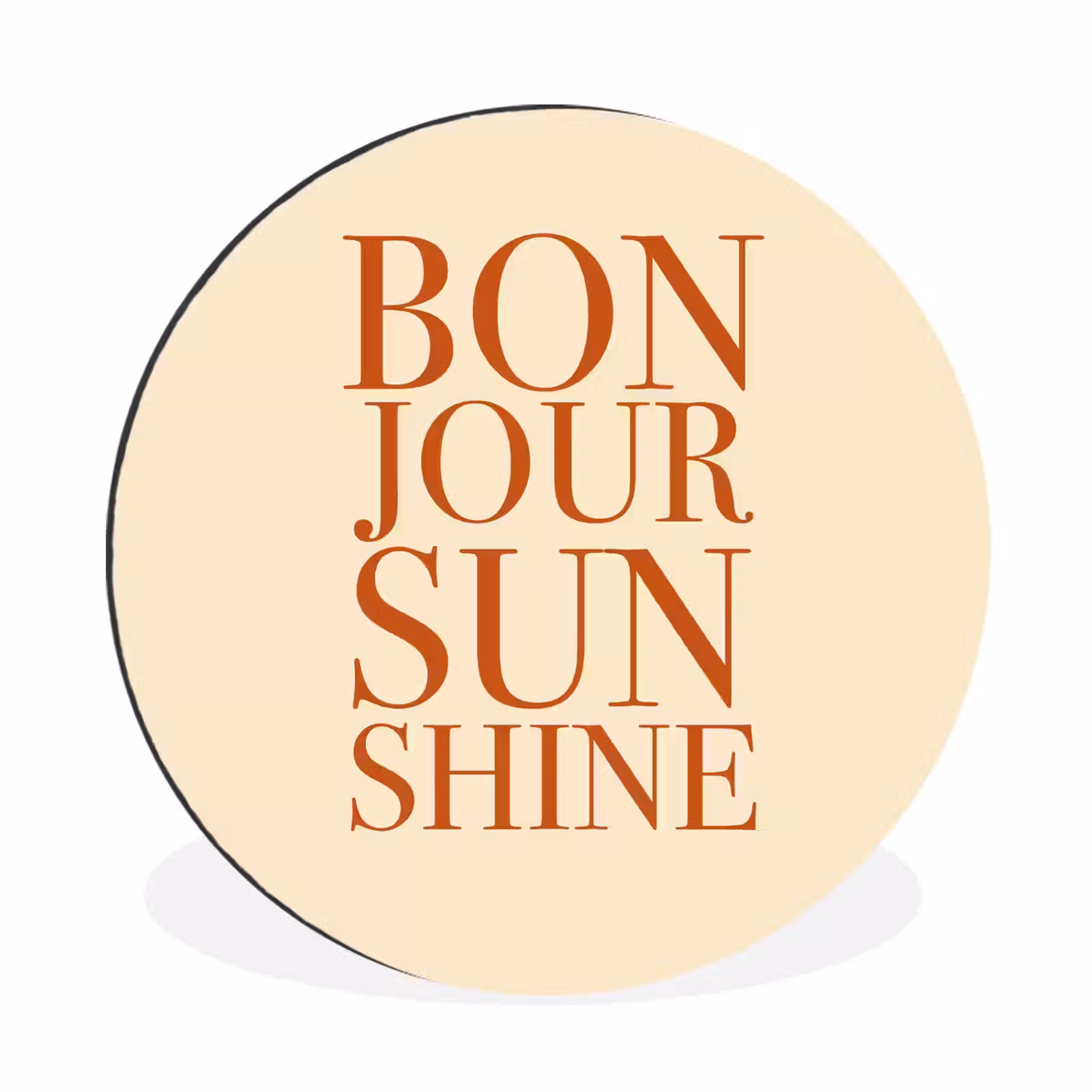 Wandcirkel - Aluminium - Oranje - Quote - Sun — 1