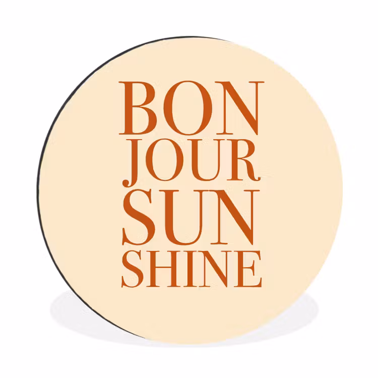 Wandcirkel - Aluminium - Oranje - Quote - Sun — 1