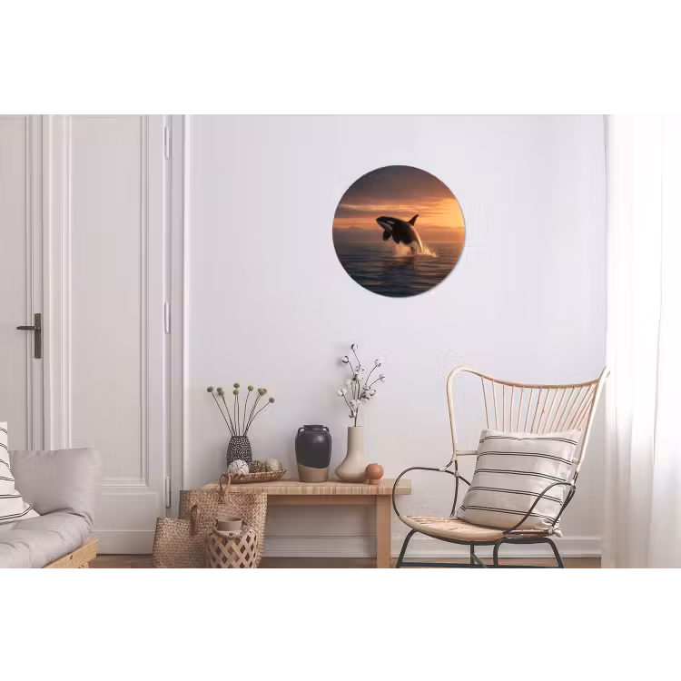 Wandcirkel - Aluminium - Orka - Zee - Zonsondergang — 2
