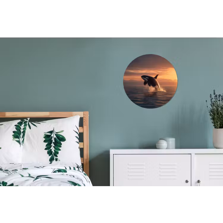 Wandcirkel - Aluminium - Orka - Zee - Zonsondergang — 4