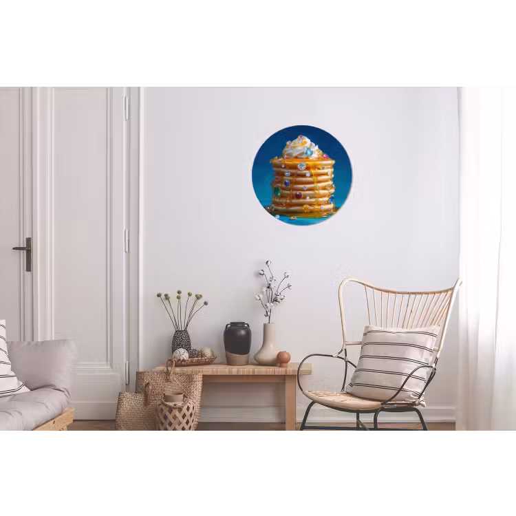 Wandcirkel - Aluminium - Pannenkoeken - Steentjes - Glitter - Slagroom — 2