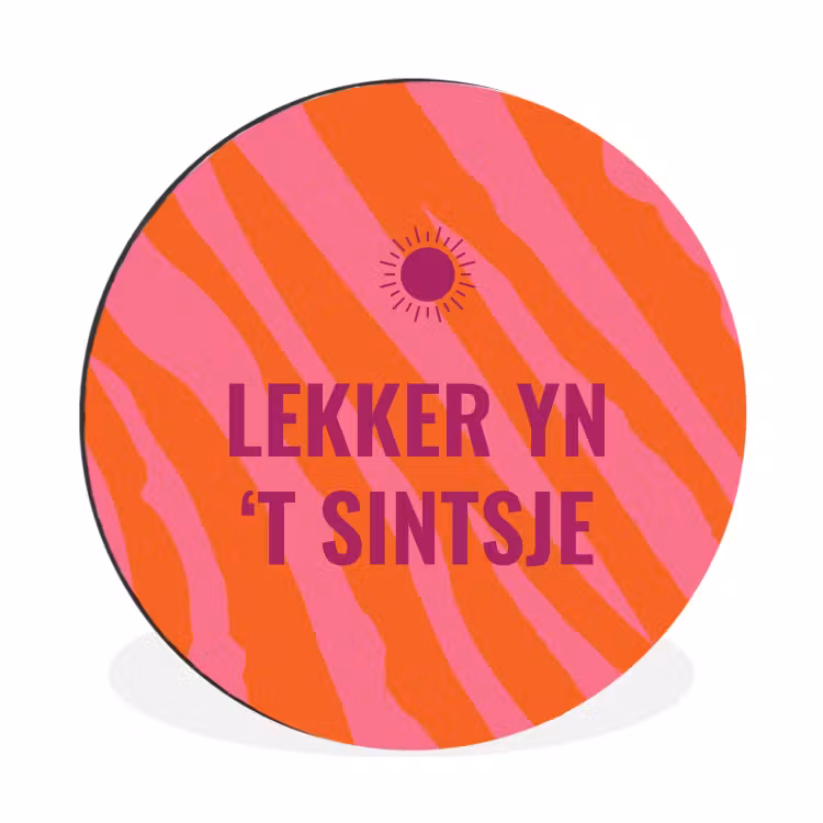 Wandcirkel - Aluminium - Quote - Zomer - Roze — 1