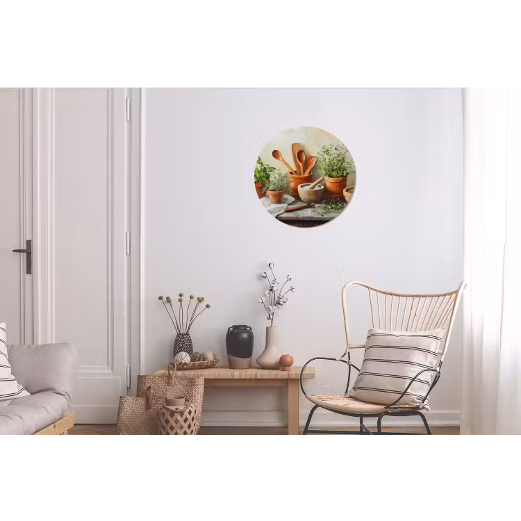 Wandcirkel - Aluminium - Potten - Kruiden - Hout — 2