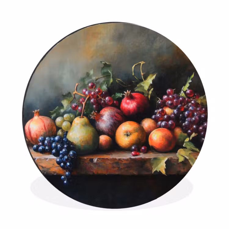 Wandcirkel - Aluminium - Rustiek - Stilleven - Fruit — 1