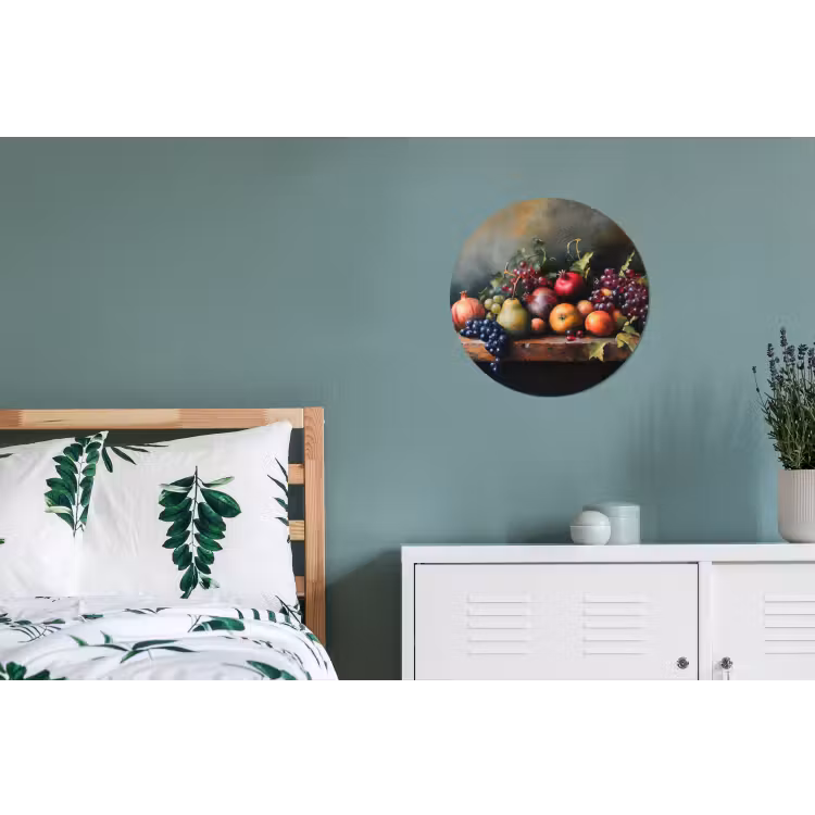 Wandcirkel - Aluminium - Rustiek - Stilleven - Fruit — 4