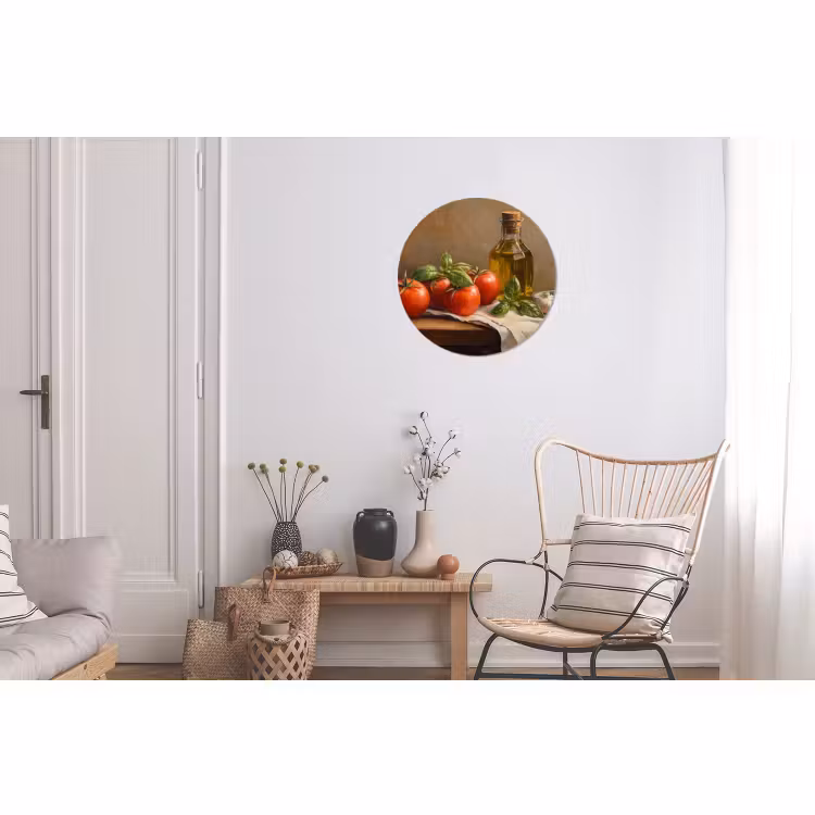 Wandcirkel - Aluminium - Tomaten - Olijfolie - Stilleven — 2