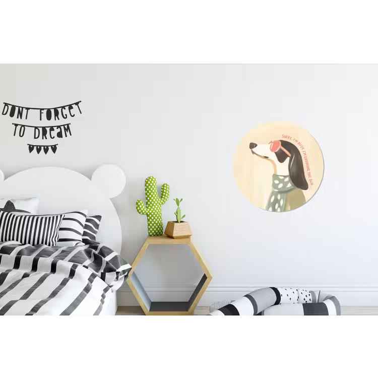 Wandcirkel - Aluminium - Quote - Hond - Zonnebril — 5