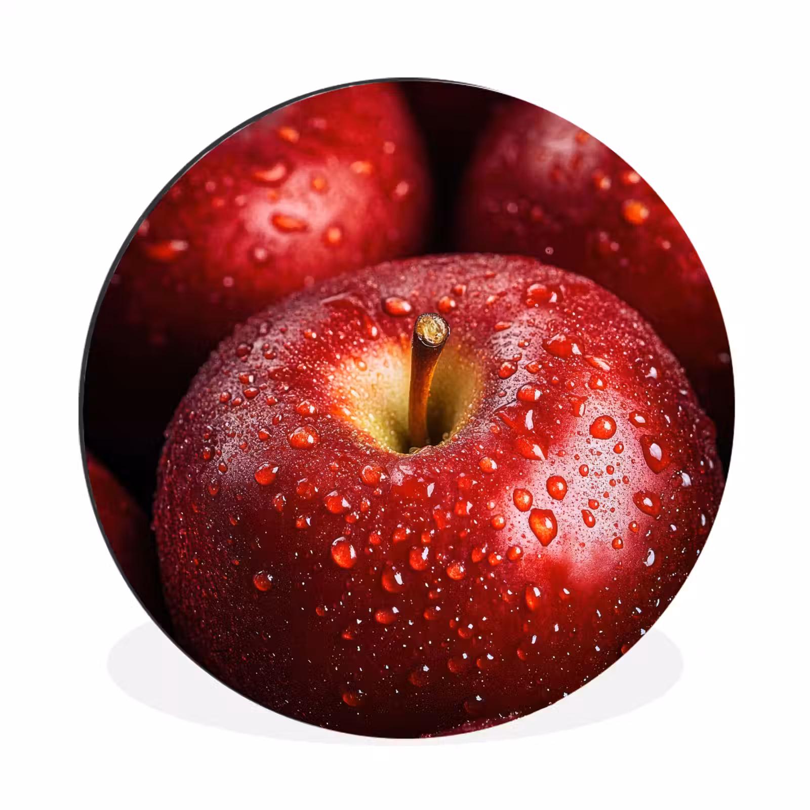 Wandcirkel - Aluminium - Rood - Appels - Fruit — 1