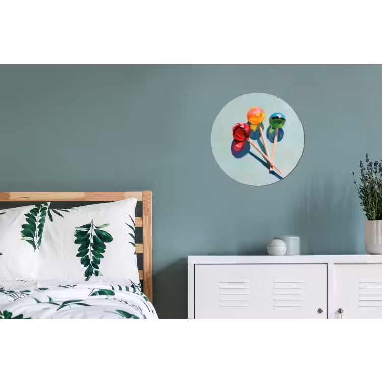Wandcirkel - Aluminium - Lollys - Schaduw - Drie - Blauw — 4