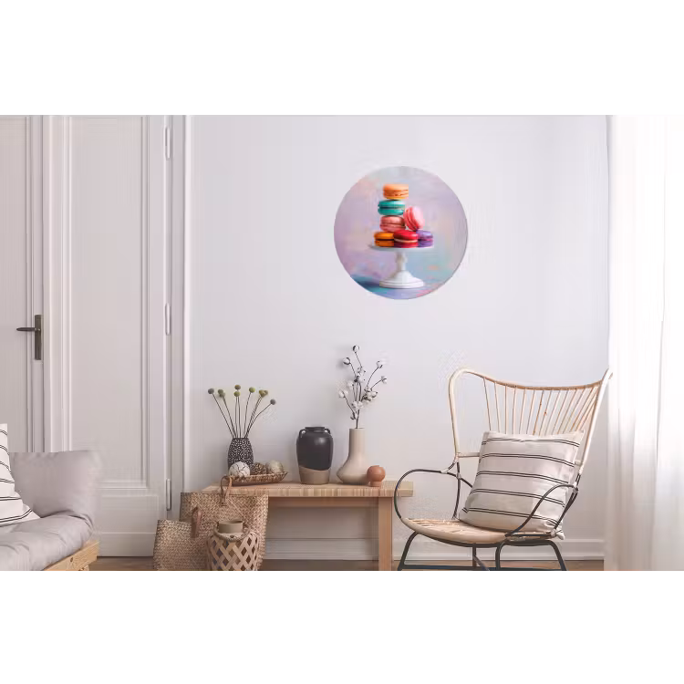 Wandcirkel - Aluminium - Macarons - Schaal - Pastel - Kleurrijk — 2