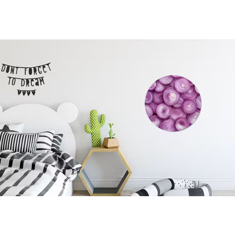 Wandcirkel - Aluminium - Paars - Uien - Close up — 5