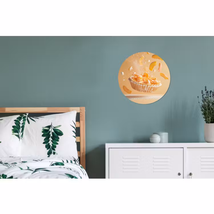 Wandcirkel - Aluminium - Peach - Eten - Taart - Oranje — 4