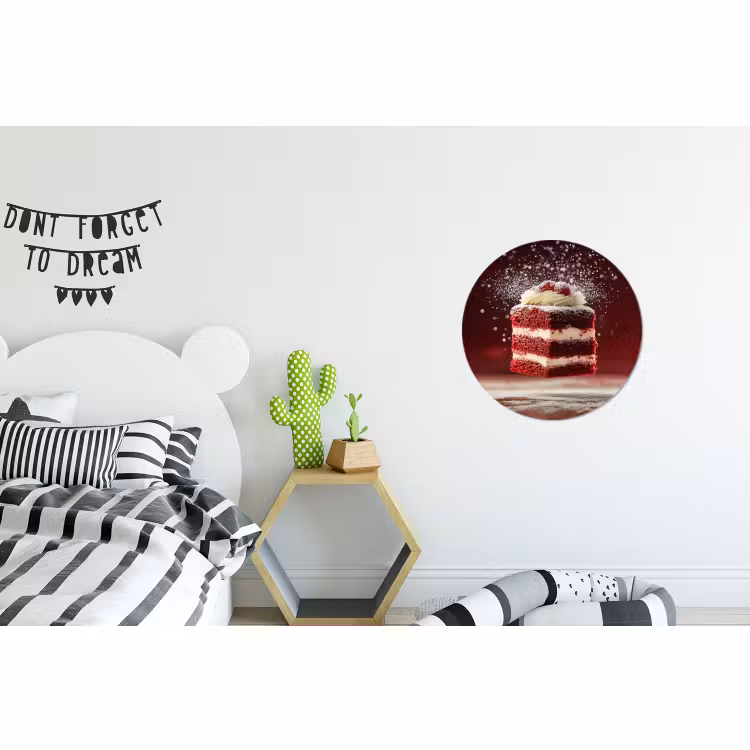 Wandcirkel - Aluminium - Rode - Velvet - Taart - Eten — 5