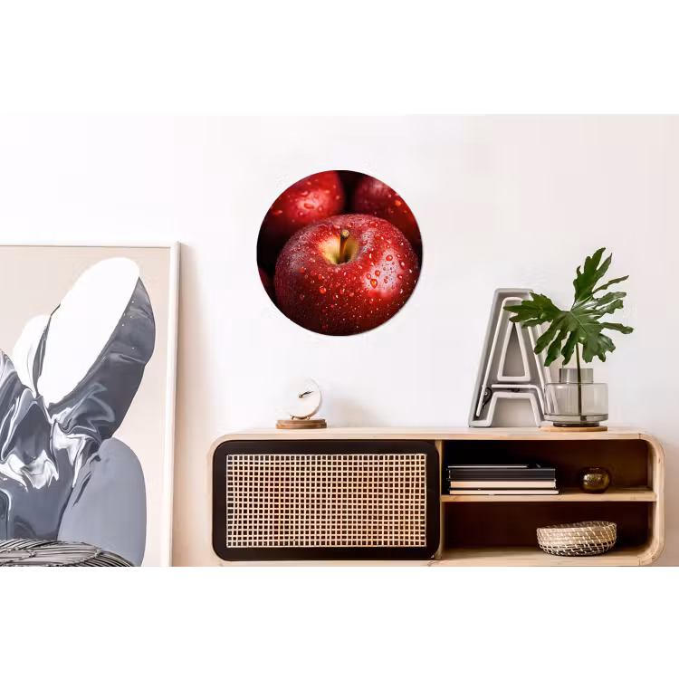 Wandcirkel - Aluminium - Rood - Appels - Fruit — 3