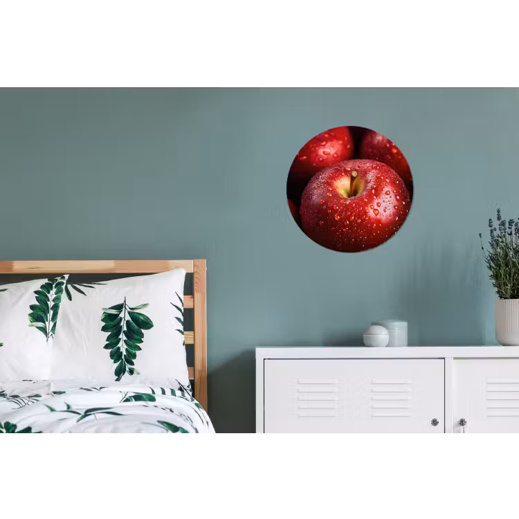 Wandcirkel - Aluminium - Rood - Appels - Fruit — 4