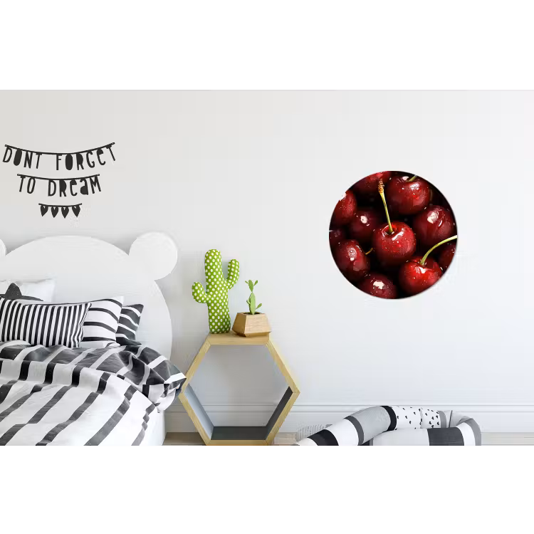 Wandcirkel - Aluminium - Rood - Fruit - Kersen — 5