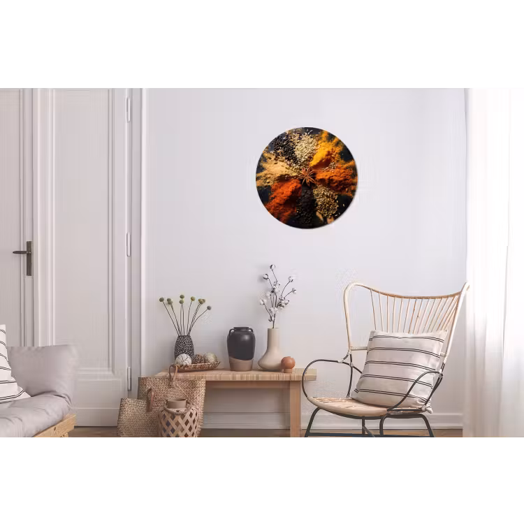 Wandcirkel - Aluminium - Specerijen - Explosie - Oranje — 2